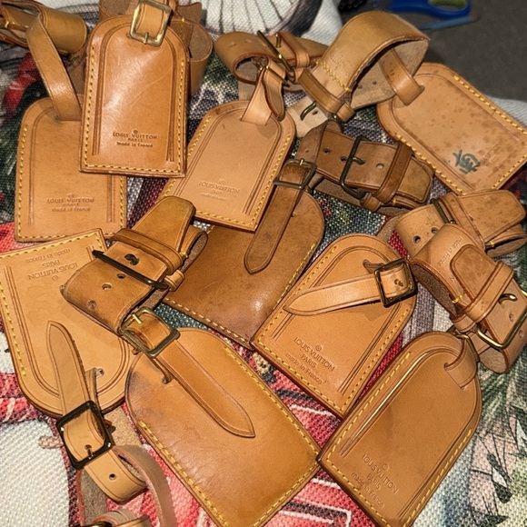 Authentic 1 LOUIS VUITTON Vachetta Luggage Tag Poignet.price for one - Picture 1 of 5